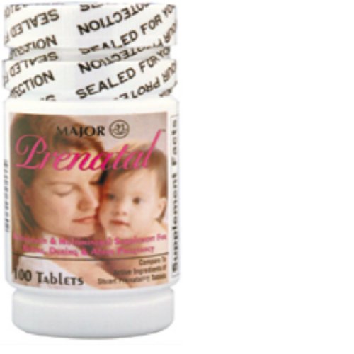 Prenatal Tablets, 27-0.8mg, 100ct MAJOR