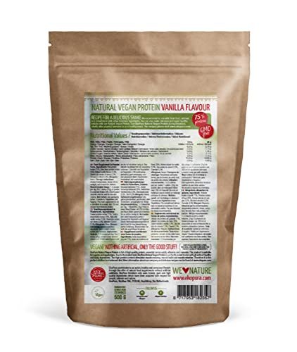 Ekopura Natural Vegan Protein – Vanilla - 500g | 75% Protein | Free from Allergens Ekopura