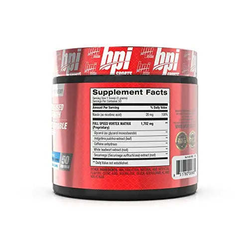 BPI Sports 1.M.R. Vortex Pre-Workout Powder, Blue Raz, 5.3 Ounce BPI Sports