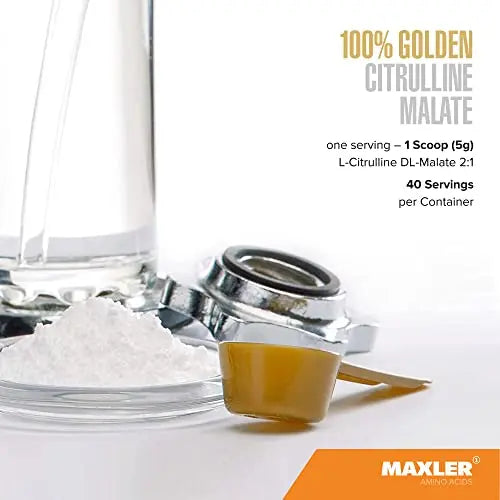 Maxler 100% Golden Citrulline Malate Powder - Vegan L-Citrulline DL-Malate 2:1 Amino Acid Maxler