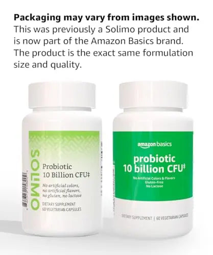 Amazon Basics Daily Probiotic, 10 Billion Active Cultures, Supporting Digestive and Intestinal Health, Capsule, 60 Count, Two Month Supply Amazon Basics buy supplements Au