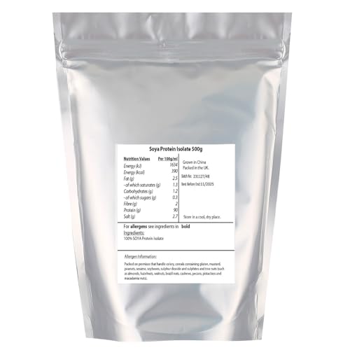 SOYA Protein Isolate (90% Protein) 500g by Hatton Hill, Unflavoured, Vegan Protein Shake Hatton Hill