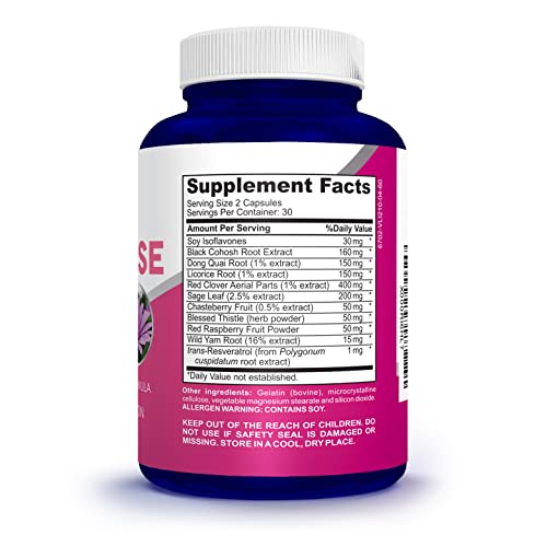 NusaPure Menopause Complex : Black Cohosh and Herbal Ingredients - 60 Capsules NusaPure