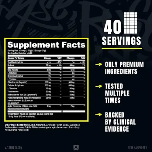 RYSE Up Supplements Signature Series Stim Daddy | Official Noel Deyzel High Stimulant RYSE Up Supplements