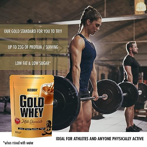Weider Gold Whey (500g) Milk Chocolate Flavour. Ultrafiltrated Proteins from 100% Whey Protein Weider