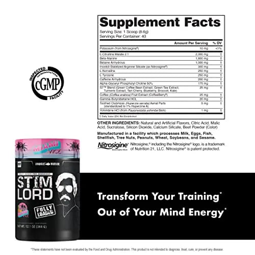 Anabolic Warfare Stim Lord Fully Loaded (Miami Vice - 40 Servings) Anabolic Warfare