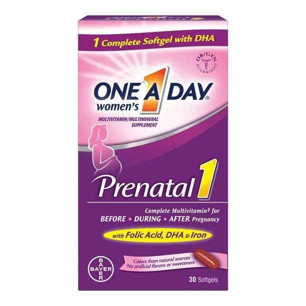 ikj Women's Prenatal Multivitamin with Folic Acid, DHA and Iron, 30 Ct ikj