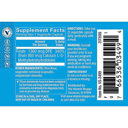The Vitamin Shoppe Methylfolate for Women's Health - Prenatal Support & Baby Development The Vitamin Shoppe