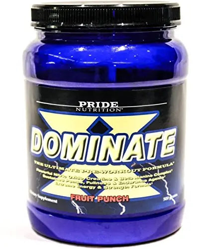 #1 Pre Workout - Dominate X 500g- Best Nitric Oxide & Creatine Pre-Workout Formula Pride Nutrition