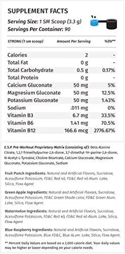 Metabolic Nutrition | ESP - Stimulating Pre Workout, Pre Intra Workout Supplement | Energy Metabolic Nutrition