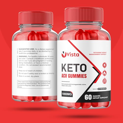 (2 Pack) Vista Keto Acv Gummies - Official Formula, Vegan - Vista Keto + Acv Gummies Healthly