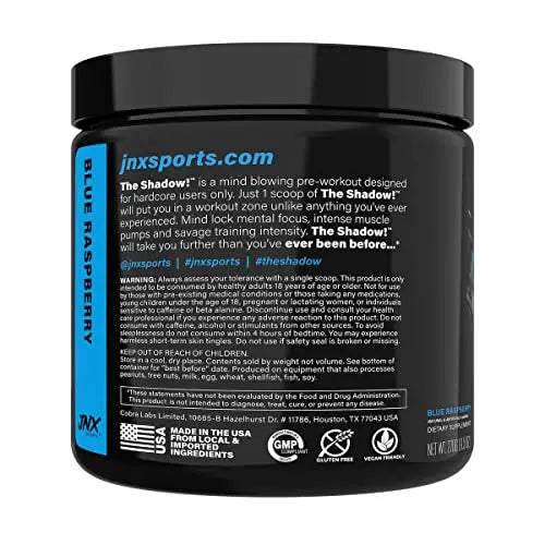 JNX SPORTS The Shadow! 350mg of Caffeine Hard Core Preworkout -Electric Energy JNX SPORTS