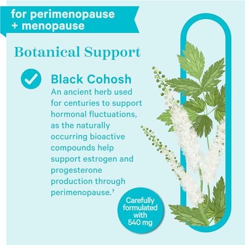 Pink Stork Black Cohosh Supplements for Women - Perimenopause & Menopause Support Pink Stork