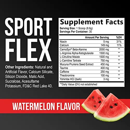 Pre Workout Powder with Beta Alanine, L-Citrulline & L-Arginine | PreWorkout Energy Powder Nature's Nutrition