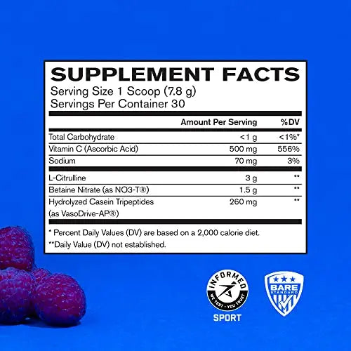 BARE PERFORMANCE NUTRITION, BPN Endo Pump Pre-Workout Muscle Pump Enhancer BARE PERFORMANCE NUTRITION