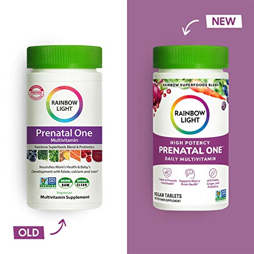 Rainbow Light High-Potency Prenatal One Multivitamin, Prenatal Health Multivitamin Rainbow Light