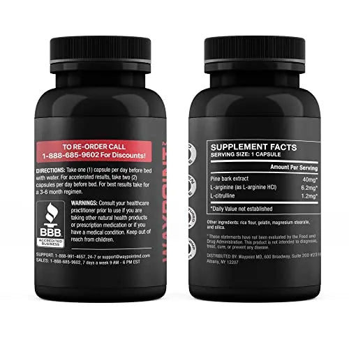 Advanced Nitric Oxide Supplement for Men- 342% Nitric Oxide Booster – Includes L Arginine WAYPOINT HEALTH