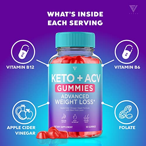 (2 Pack) Keto ACV Gummies Advanced Weight Loss, ACV Keto Gummies Fat Apple Cider Fyvus