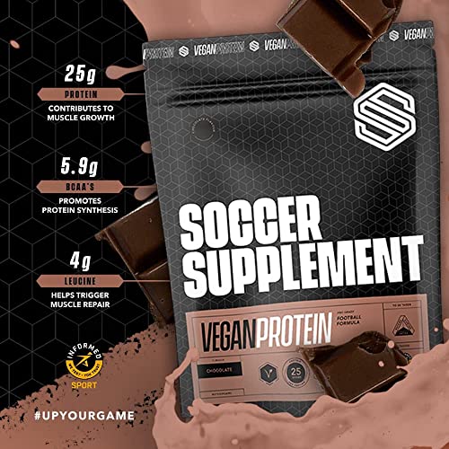 Soccer Supplement Vegan Protein Powder - 25g's of Protein per Serving, Chocolate Flavour SOCCER SUPPLEMENT