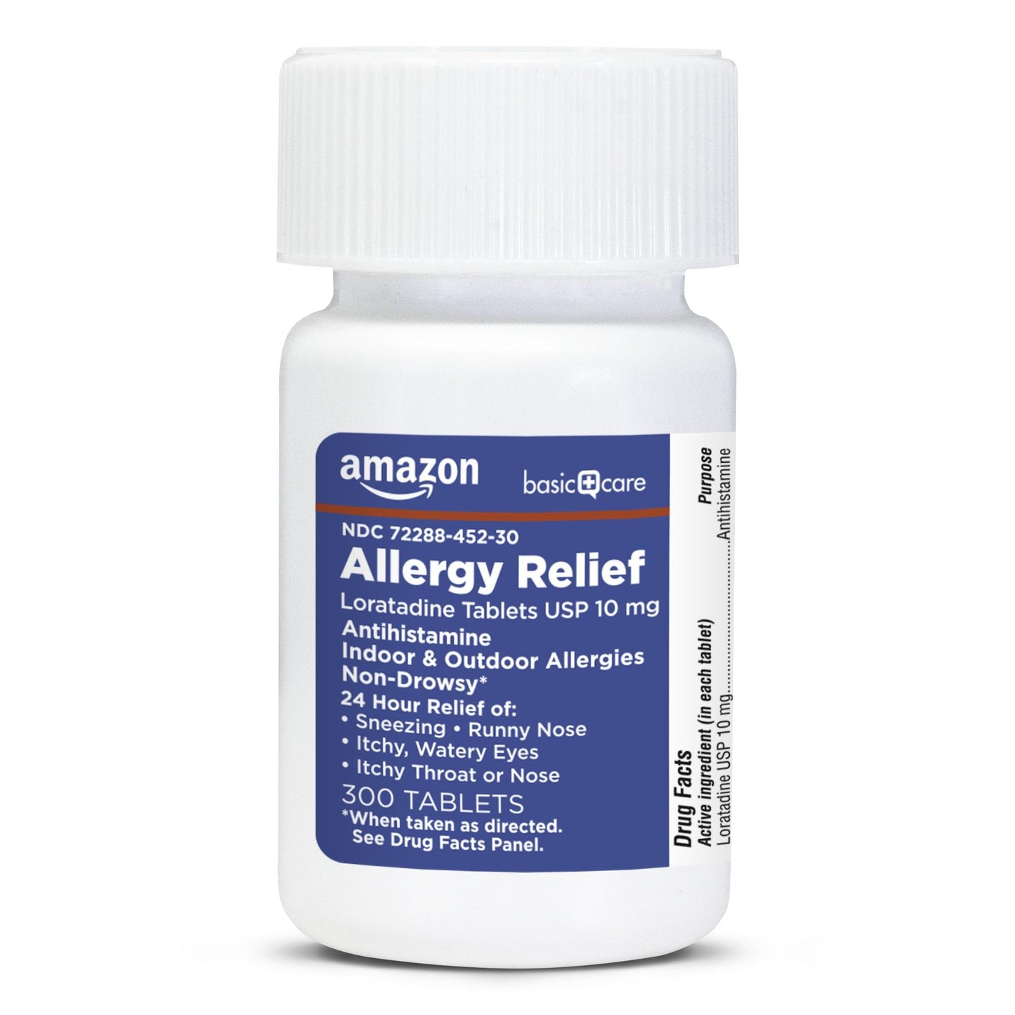 Amazon Basic Care Allergy Relief Loratadine Tablets 10 mg, 24-Hour Non-Drowsy Antihistamine for Runny Nose, Sneezing, Itchy Eyes, 300 Count Amazon Basic Care buy supplements Au