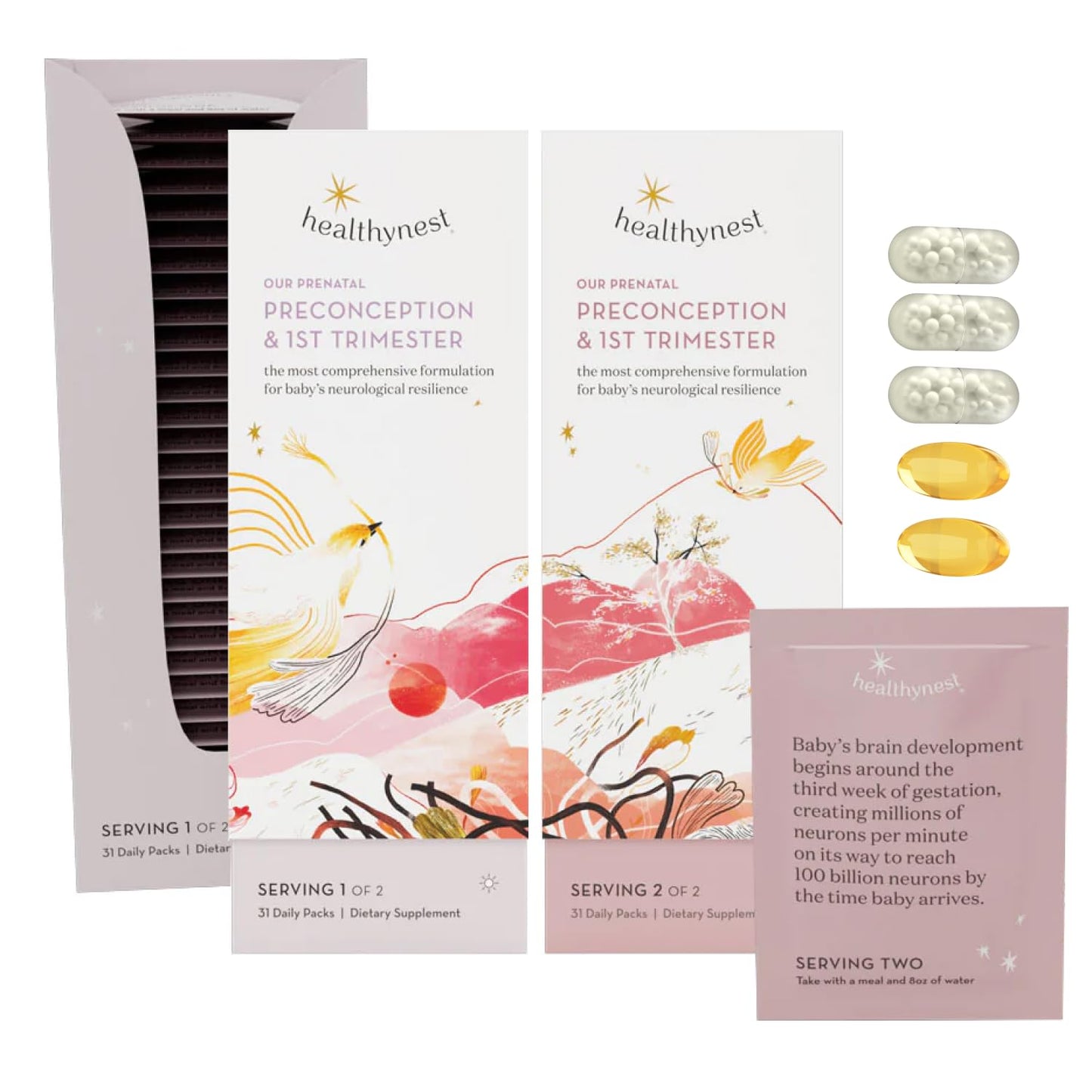 HealthyNest Preconception & 1st Trimester Prenatal Vitamin - Pregnancy Healthybaby