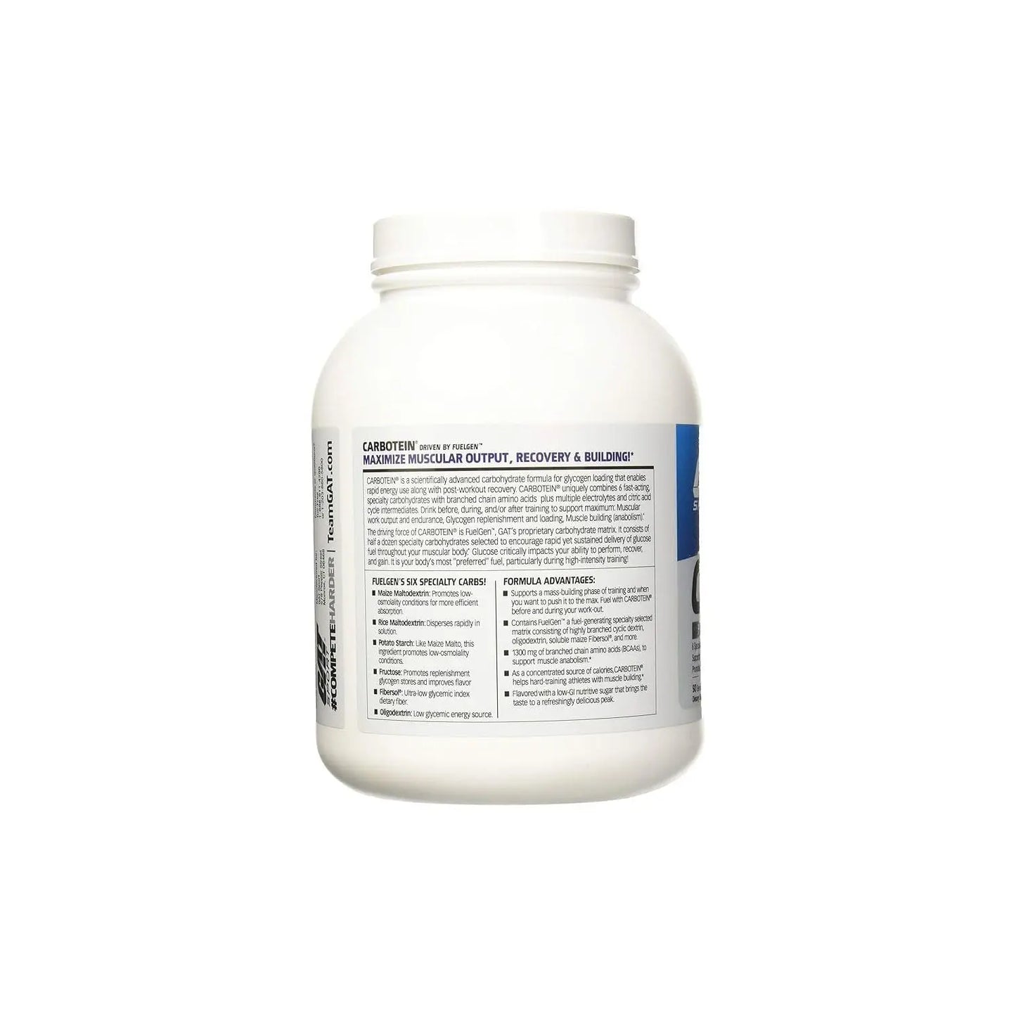 GAT SPORT Carbotein High-Performance Glycogen Loader, 50 Servings (Grape) GAT SPORT