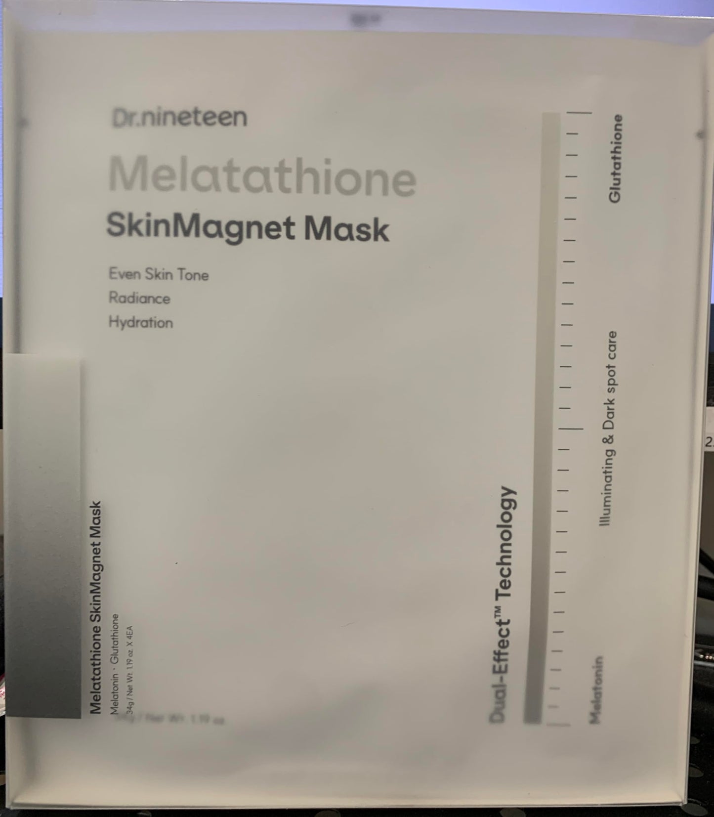 Dr.nineteen Melatathione Skin Magnet Hydrogel Mask | Melatonin + Glutathione + Vitamin Complex | Radiant & Even-Looking Skin Appearance | Korean Hydrogel Face Mask Dr.nineteen buy supplements Au