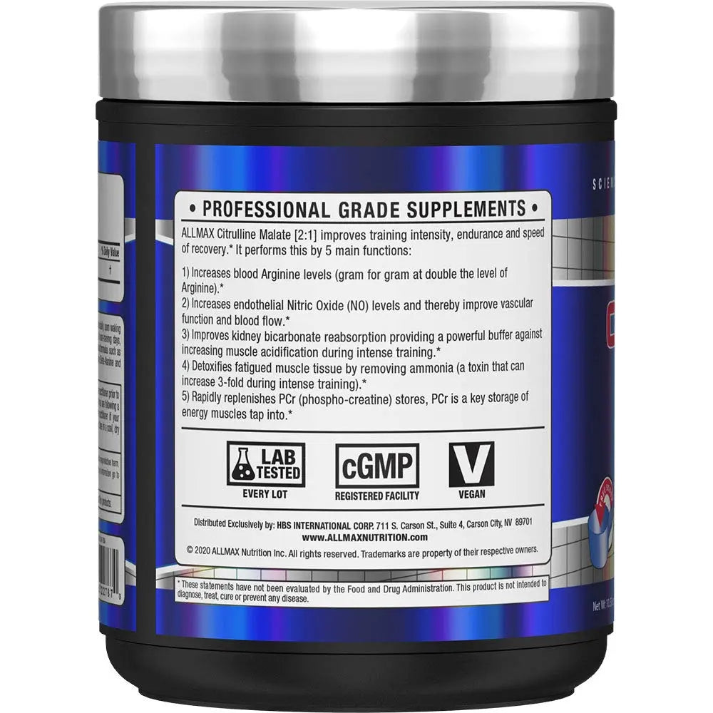 ALLMAX Essentials CITRULLINE MALATE 2:1 - 300 g Powder - Improves Endurance ALLMAX Nutrition