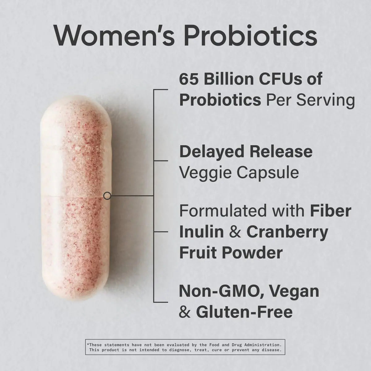 Sports Research Women's Probiotics with Prebiotics, 65 Billion CFU - Vegan Capsules for Gut Health & Digestive Support, Probiotics for Women with Cranberry - Non-GMO Verified & Gluten Free - 30 Count Sports Research buy supplements Au