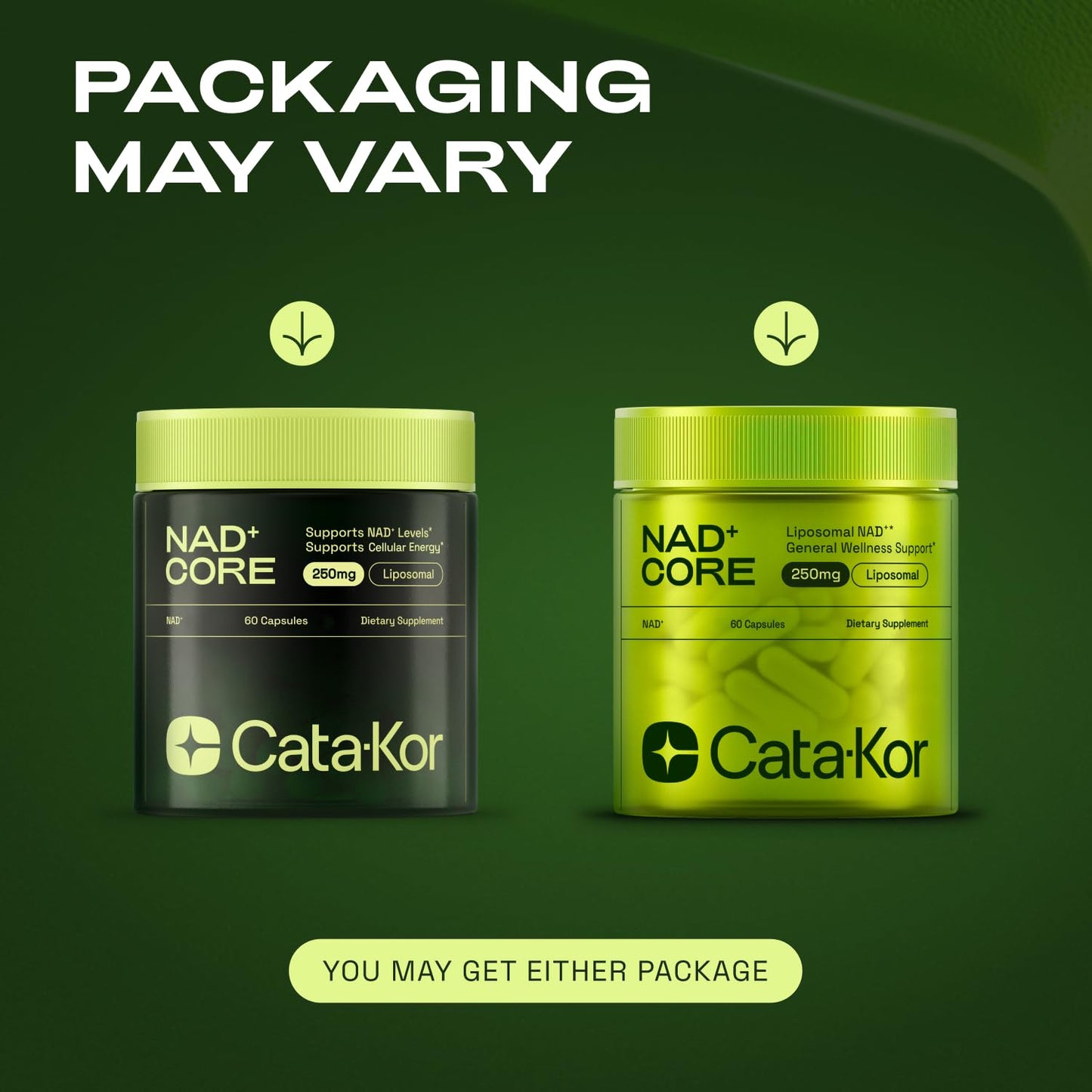 Cata-Kor NMN Supplement Alternative – Liposomal NAD+ Supplement – Third-Party Tested – NAD CORE – 90-Day Supply – 180 Capsules Cata-KorBuy Supplements Australia