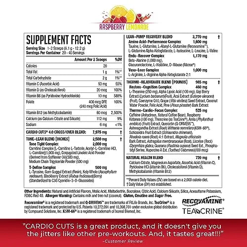 NDS Nutrition Cardio Cuts 4.0 - Raspberry Lemonade - 8.6 oz. NDS Nutrition