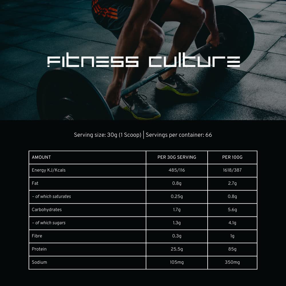 Fitness Culture Whey Bio 100 Whey Protein Powder with Pre and Pro Biotics Raspberry Flavour My Store