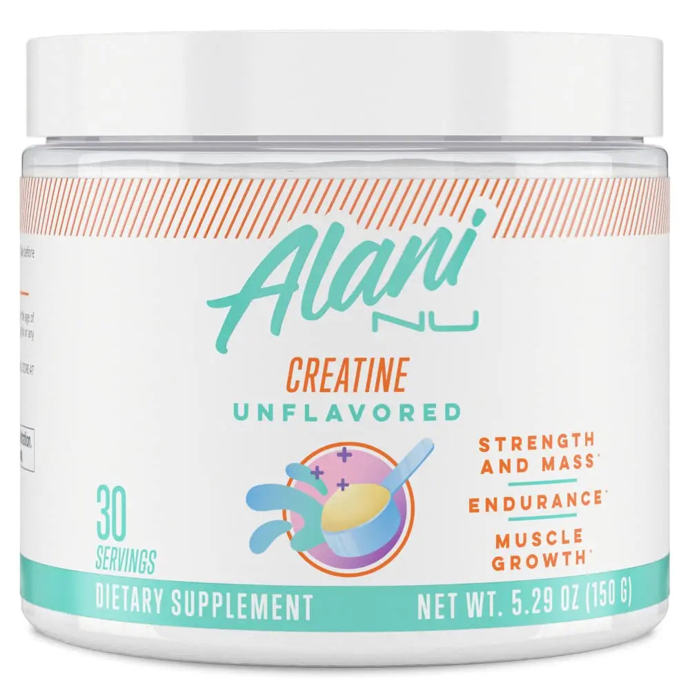 Alani Nu Creatine Monohydrate Powder and Pre Workout Breezeberry Powder Bundle Alani Nu