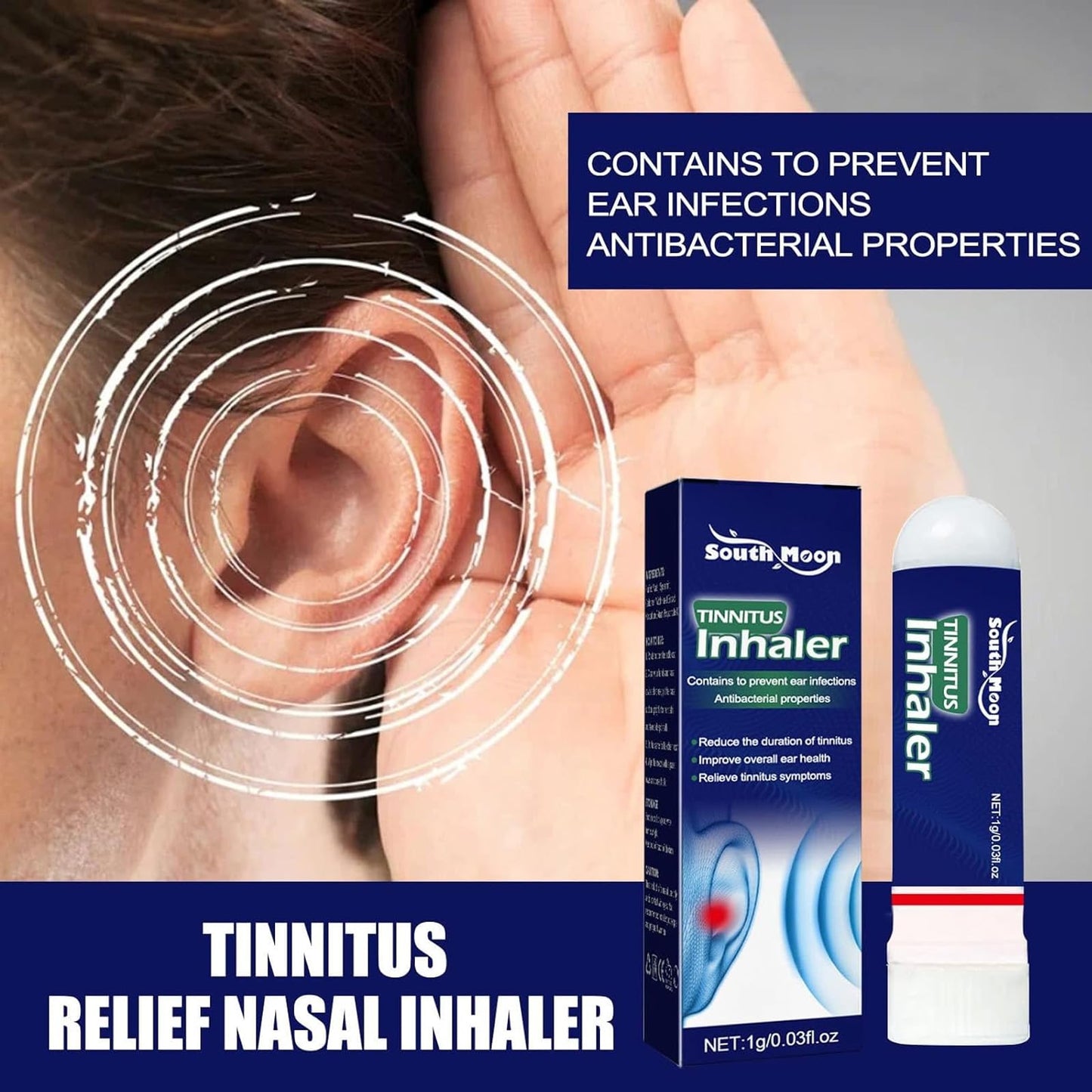 3/5/8PCS Echo Ease Tinnitus Inhaler, Tinnitus Relief for Ringing Ears Device, Auricalm Tinnitus Dailebao