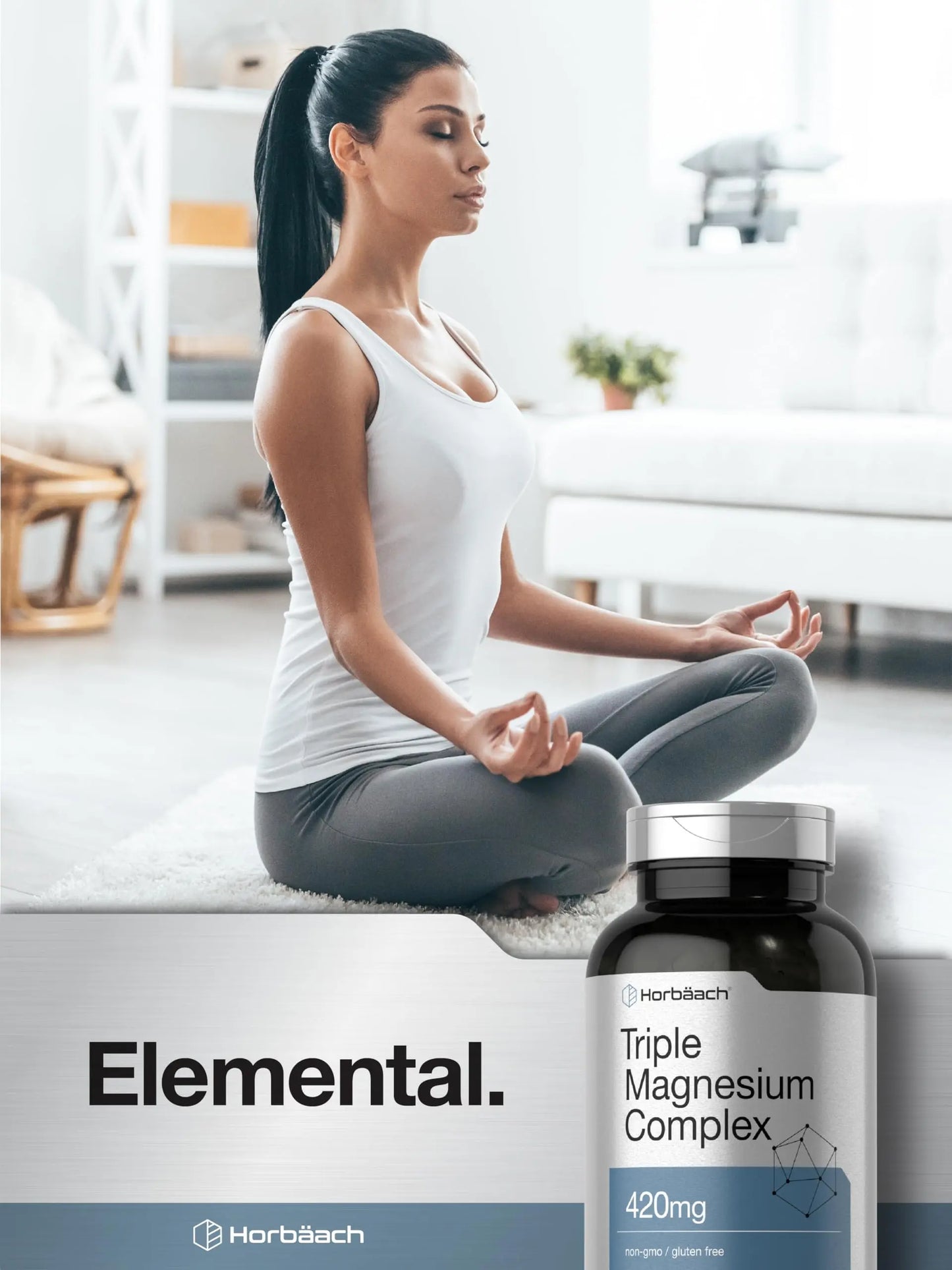 Horbäach Triple Magnesium Complex | 420 mg | 250 Capsules | Non-GMO and Gluten Free Formula | Magnesium Oxide, Citrate, and Aspartate Dietary Supplement Horbäach buy supplements Au