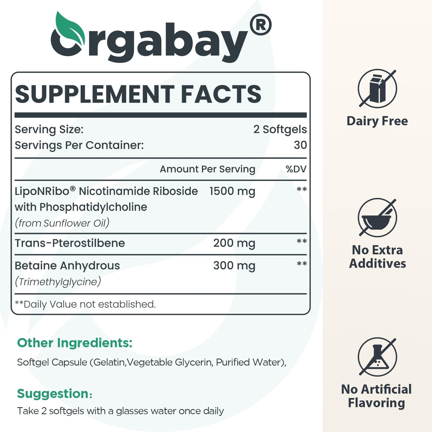 Liposomal Nicotinamide Riboside 2000 MG with TMG and Pterostilbene, Similar to NMN Supplements Boost NAD+, Support Healthy Aging, 240 Count OrgabayBuy Supplements Australia