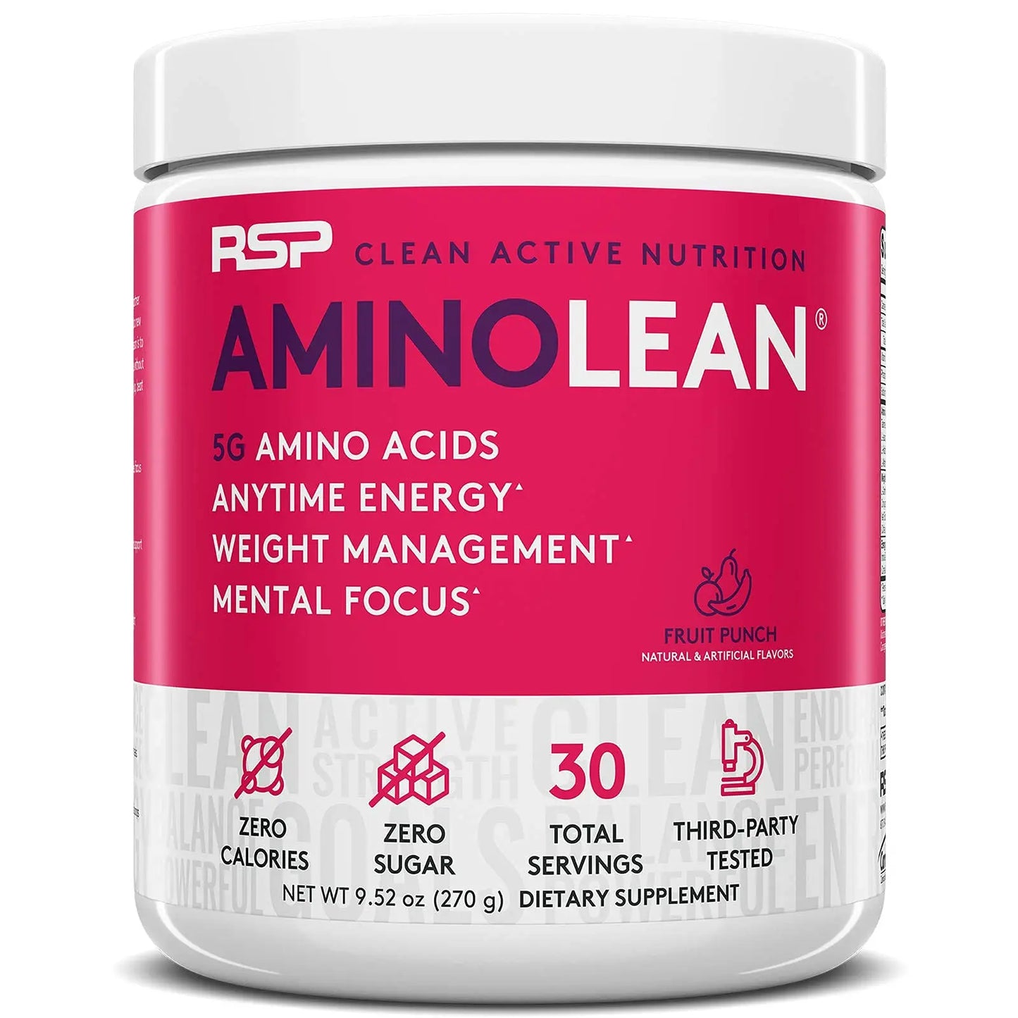 RSP NUTRITION AminoLean Pre Workout Energy (Fruit Punch 30 Servings) with AminoLean RSP NUTRITION