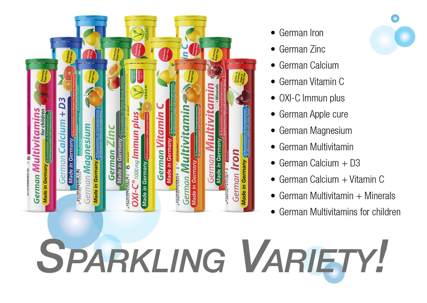 T&D German Multivitamin for Children 60 Drink Effervescent Tablets - Sweet Raspberry Flavour, Sugar Free, Vegan - Vitamin C, E, B1, B2, B6, B12, Folic Acid, Niacin Pharma – Made in Germany T&D buy supplements Au
