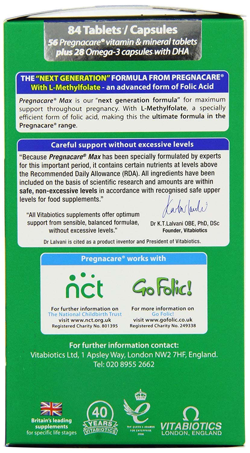 Pregnacare Max - Capsules & Tablets 28S+56S (Pack of 4) Vitabiotics