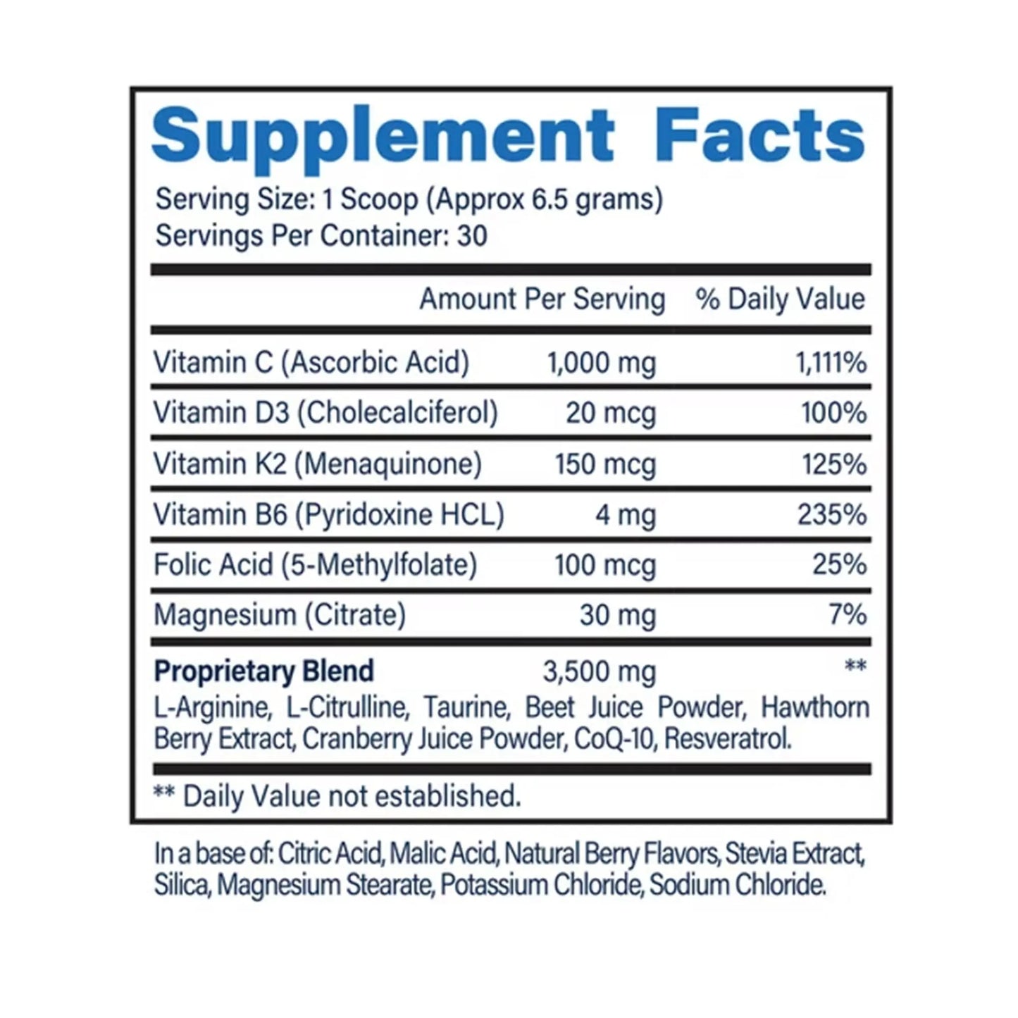 H2O Cardio | Nitric Oxide Supplement Drink | Wellness & Hydration Support | Arginine & Citrulline Powder | Berry Flavored Drink Mix for Daily Activity | Net Wt. 3.35 Ounces H2O CARDIO buy supplements Au