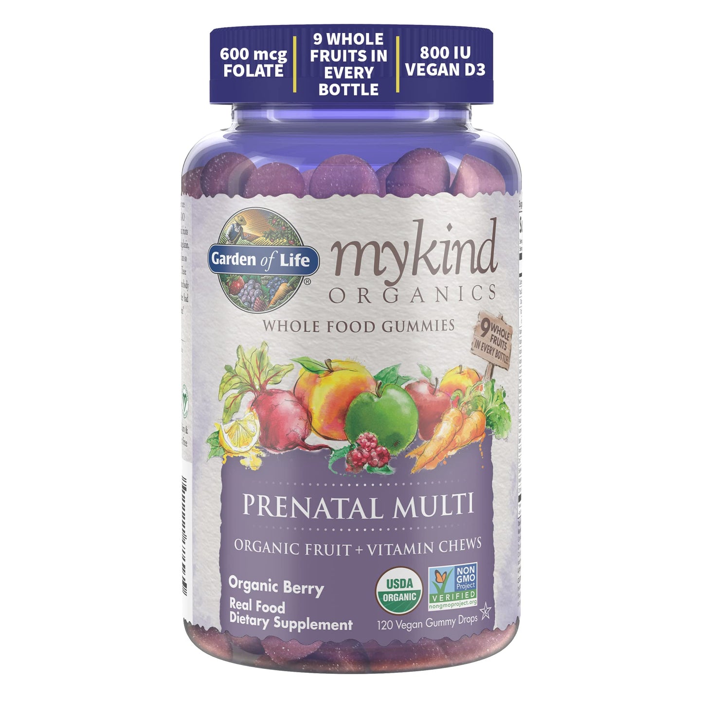 Garden of Life Organics Prenatal Gummies Multivitamin with Vitamin D3, B6, B12 & Oceans Mom Garden of Life