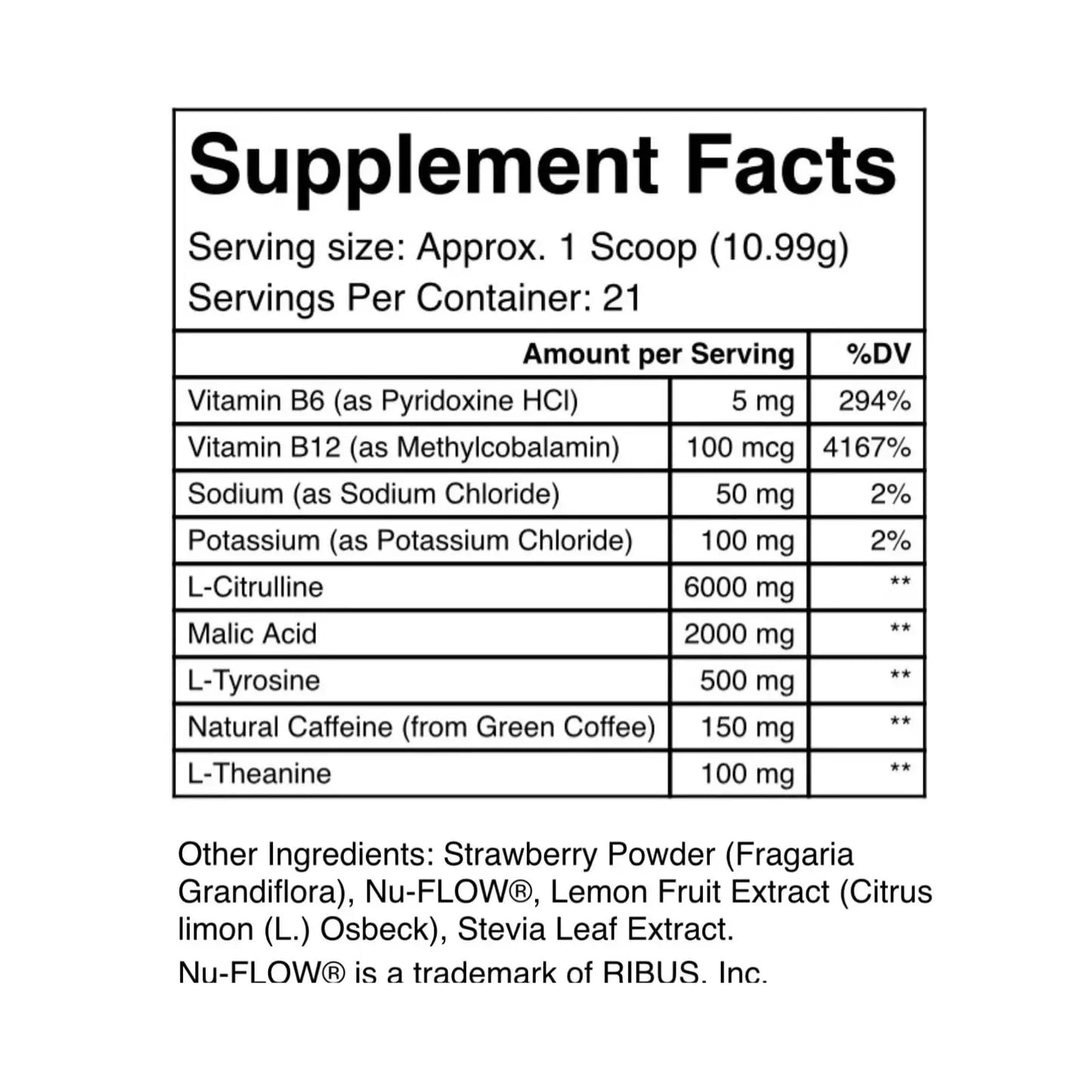 Eabha Organics Alla Luna Pre-Workout - Strawberry Lemonade - to Support Energy, Focus Eabha Organics