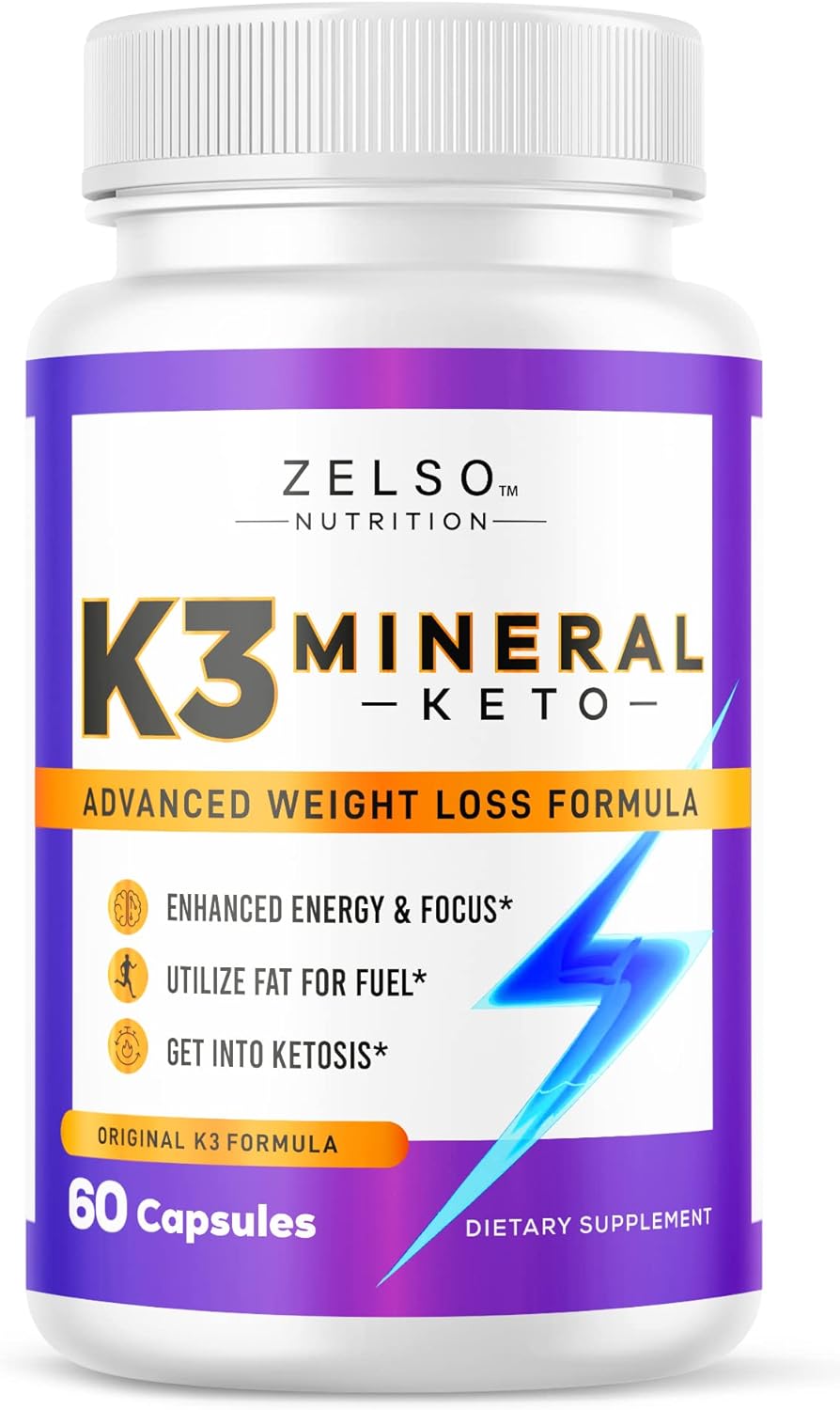 ZELSO K3 Mineral Keto Pills Nutrition, Advanced K3 Pill Formula for Men and Women ZELSO