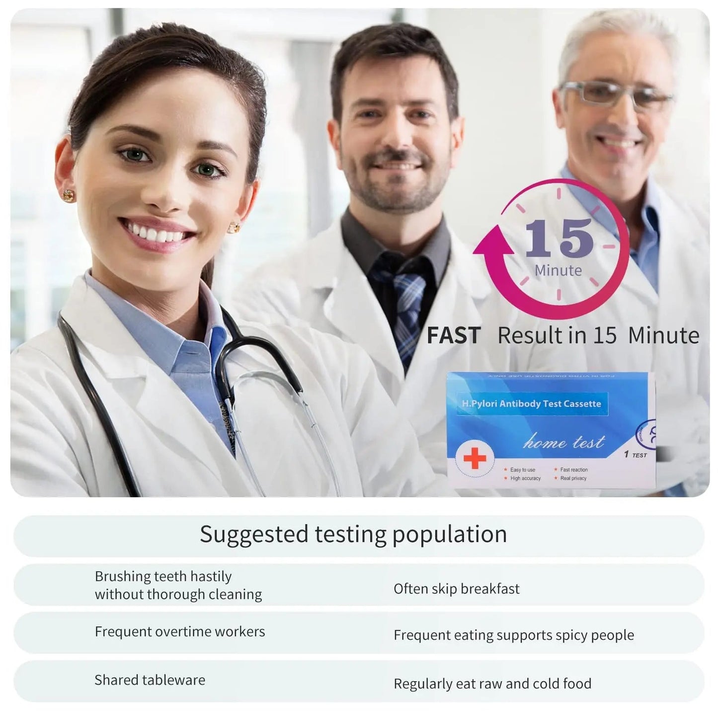H. Pylori,Helicobacter Pylori Detection 2 Test kit, 10-15 Minutes of Quick Home Testing, The Result is Highly Accurate, Easy to use and Read EvuioasBuy Supplements Australia