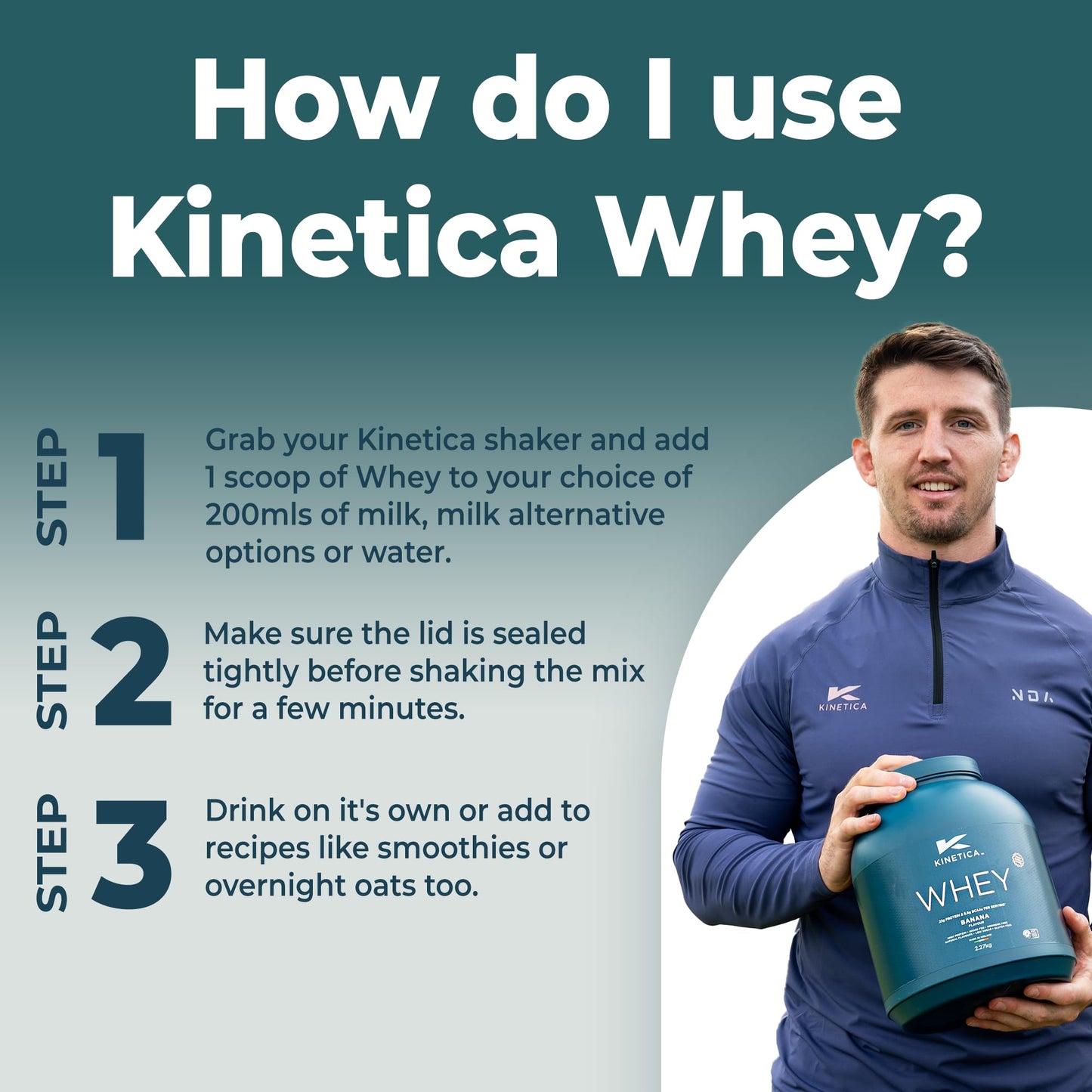 Kinetica Premium Whey Protein Powder | Grass Fed | Strawberry | 1kg | 33 Servings Kinetica