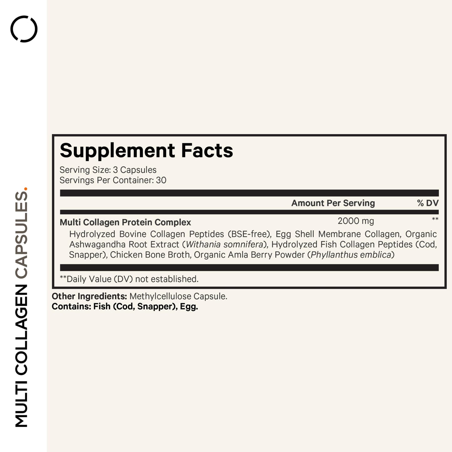 Codeage Multi Collagen Peptides Protein Capsules, 5 Collagen Types, Grass-Fed & Hydrolyzed Bovine Collagen Pills Supplement, Ashwagandha, Amla Berry Vitamins, Collagen Peptides - 90 Capsules CodeageBuy Supplements Australia