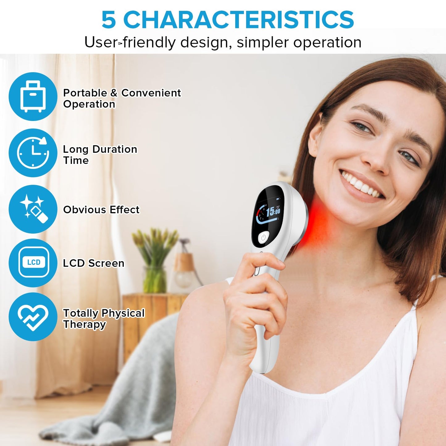 yofalo Cold Laser Human/Vet Device with LED Display Targets Joint and Muscles Directly yofalo