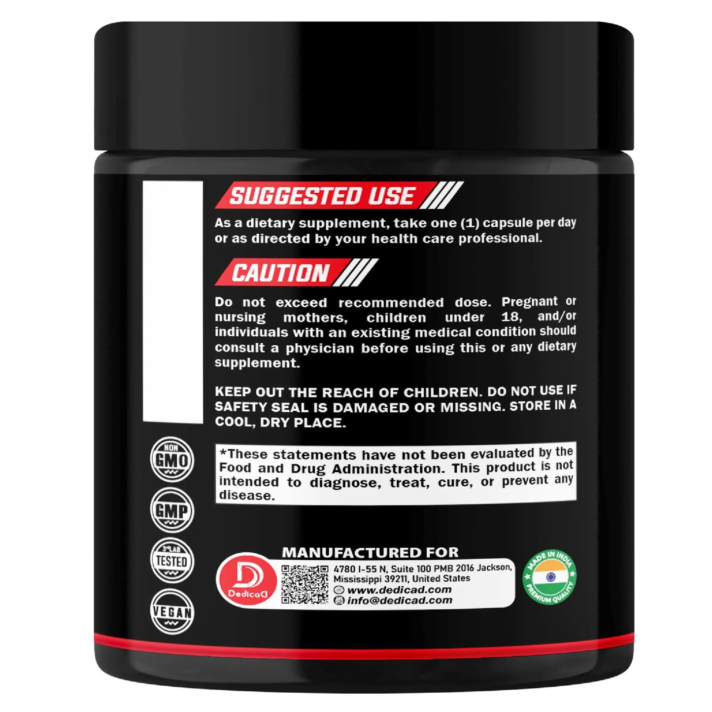 DEDICAD 11in1 NAD Supplement with Nicotinamide Riboside, Quercetin, Resveratrol and 8 More - 2 Month Supply DEDICAD buy supplements Au