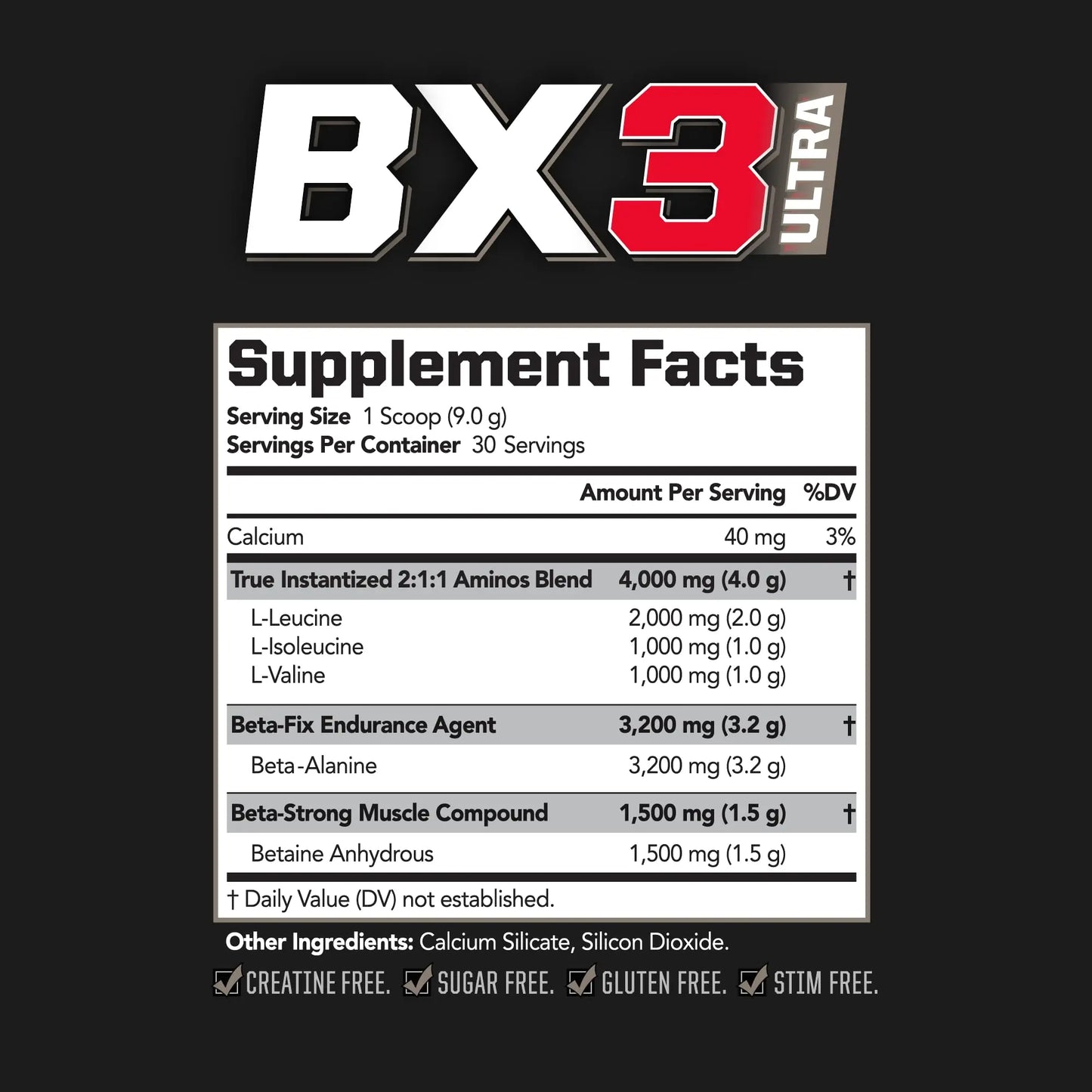 PMD Sports BX3 Ultra Muscle-Building Powder – Beta-Alanine, BCAAs, Betaine Anhydrous PMD